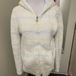 Cozy Cream Hooded Zip-Up Sweatshirt